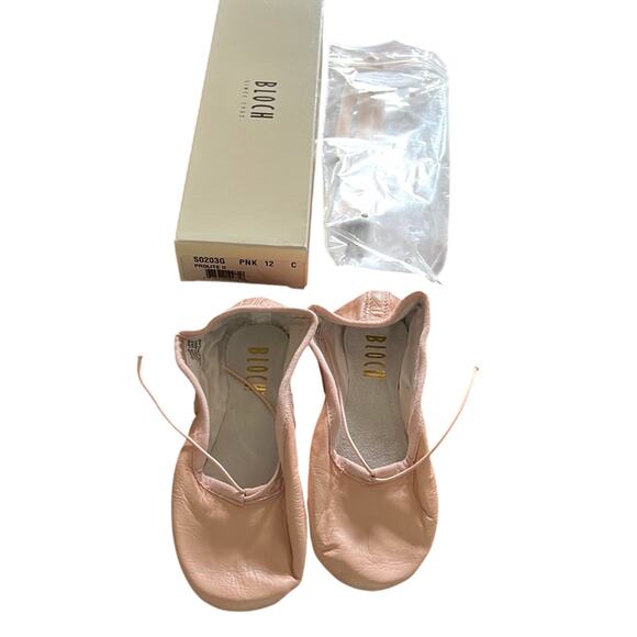 Bloch Prolite II Hybrid Pink Leather Split Sole Ballet Slippers Girls Size 12C - Picture 3 of 5